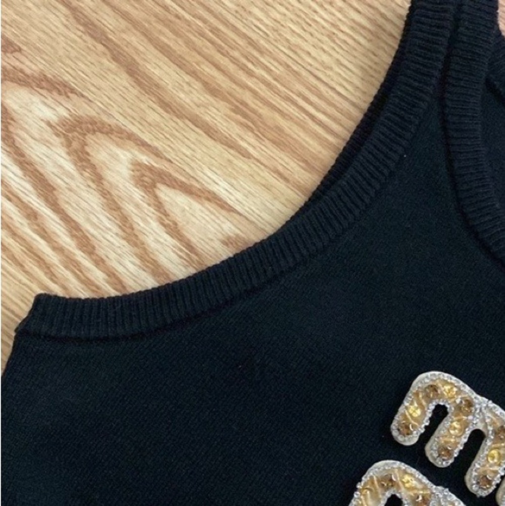 Miu Miu Black Tank Top size medium Size:L - Picture 8 of 8